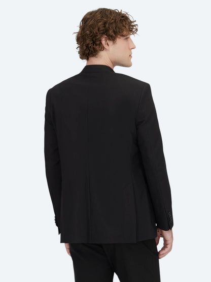 Siyah Desenli Regular Fit Ceket