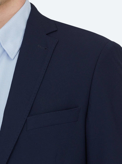 Lacivert Desenli Regular Fit Ceket