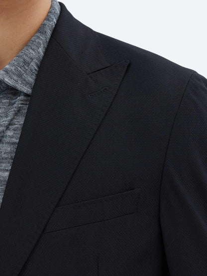 Siyah Desenli Modern Fit Ceket