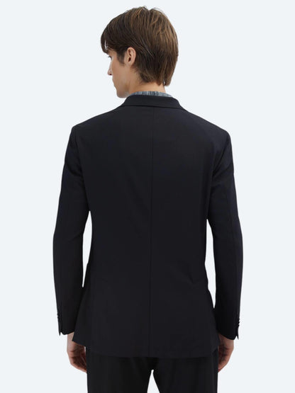 Siyah Desenli Modern Fit Ceket