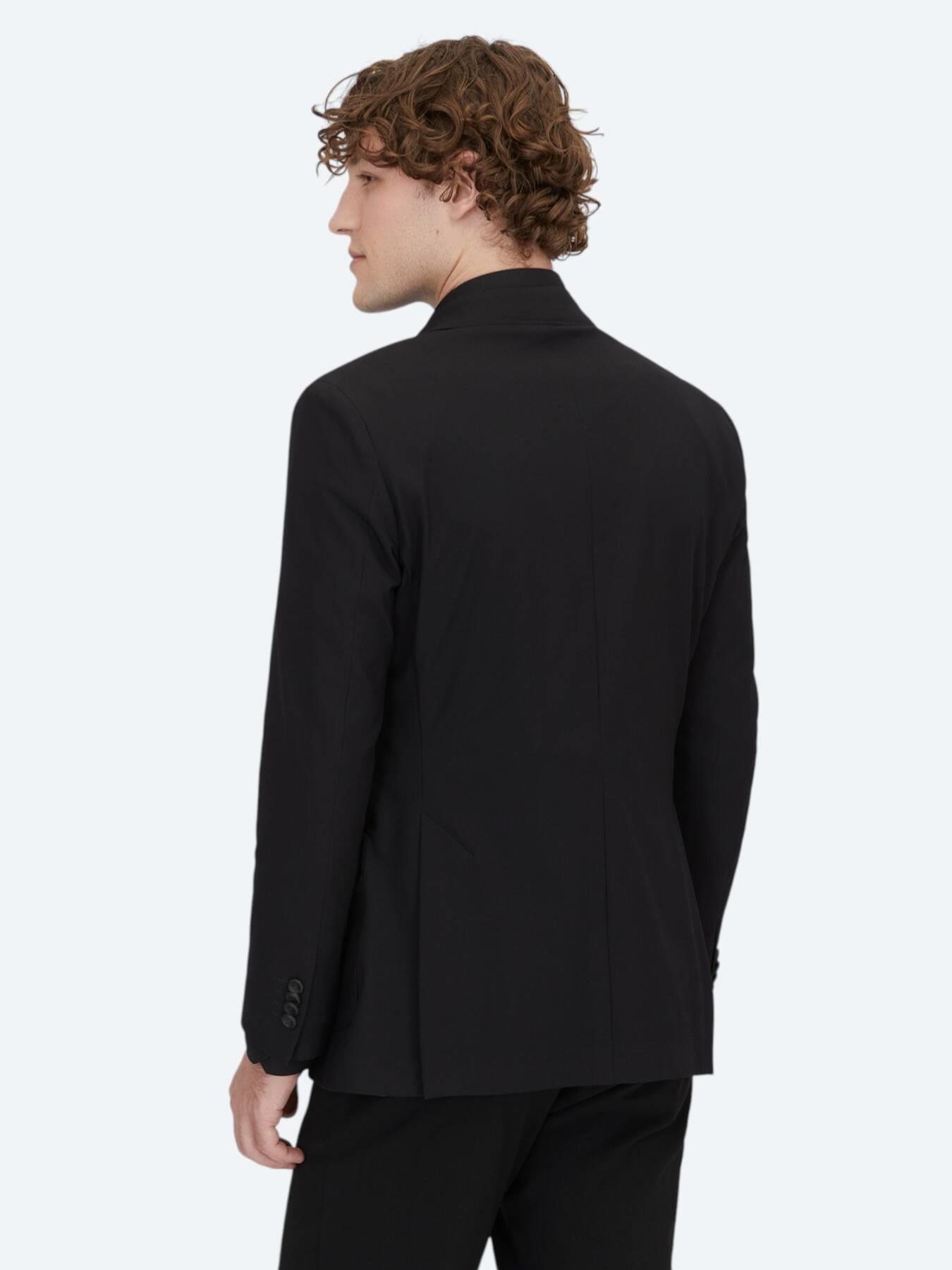 Siyah Desenli Modern Fit Ceket