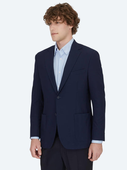 Lacivert Desenli Modern Fit Ceket