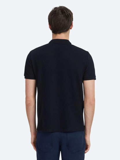 Lacivert Düz Polo Yaka %100 Pamuk T-shirt