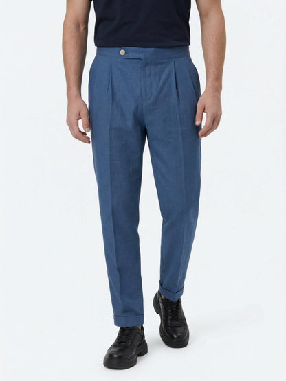 Indigo Dokuma Carrot Fit Casual Pamuk Karışımlı Pantolon