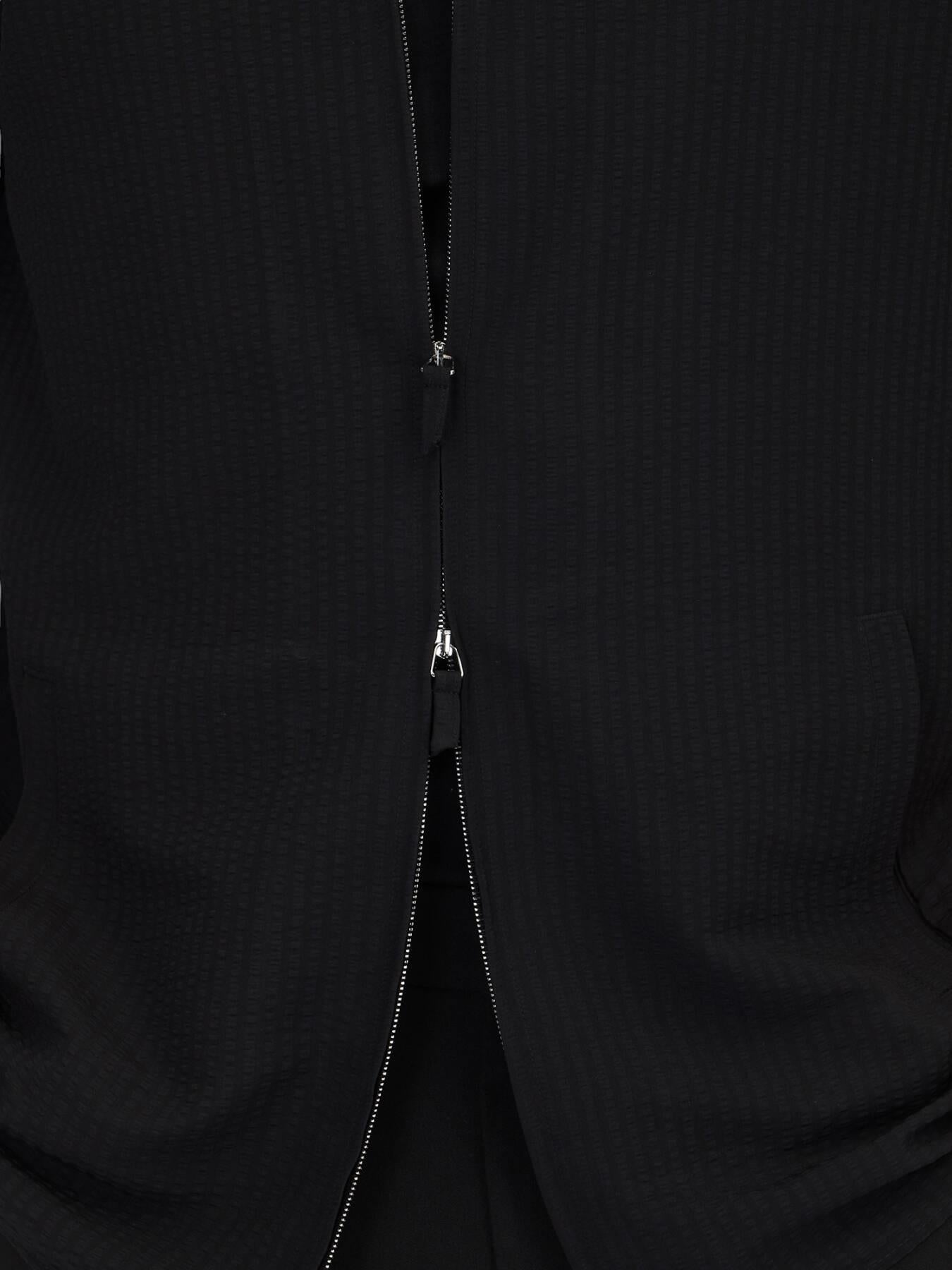 Siyah Regular Fit Dokuma Overshırt