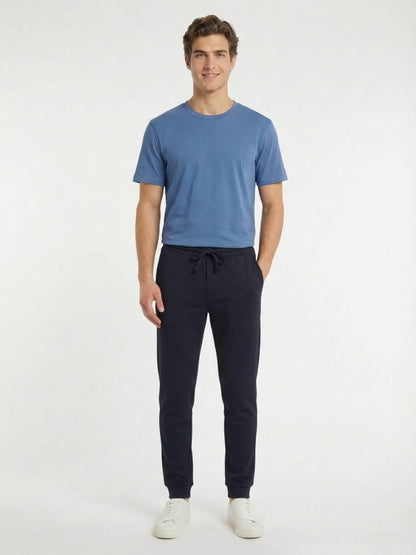 Indigo Bisiklet Yaka %100 Pamuk T-shirt