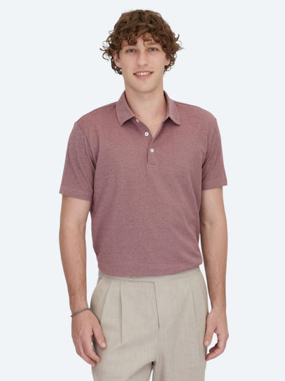 Kırmızı Polo Yaka Pamuk Karışımlı T-shirt
