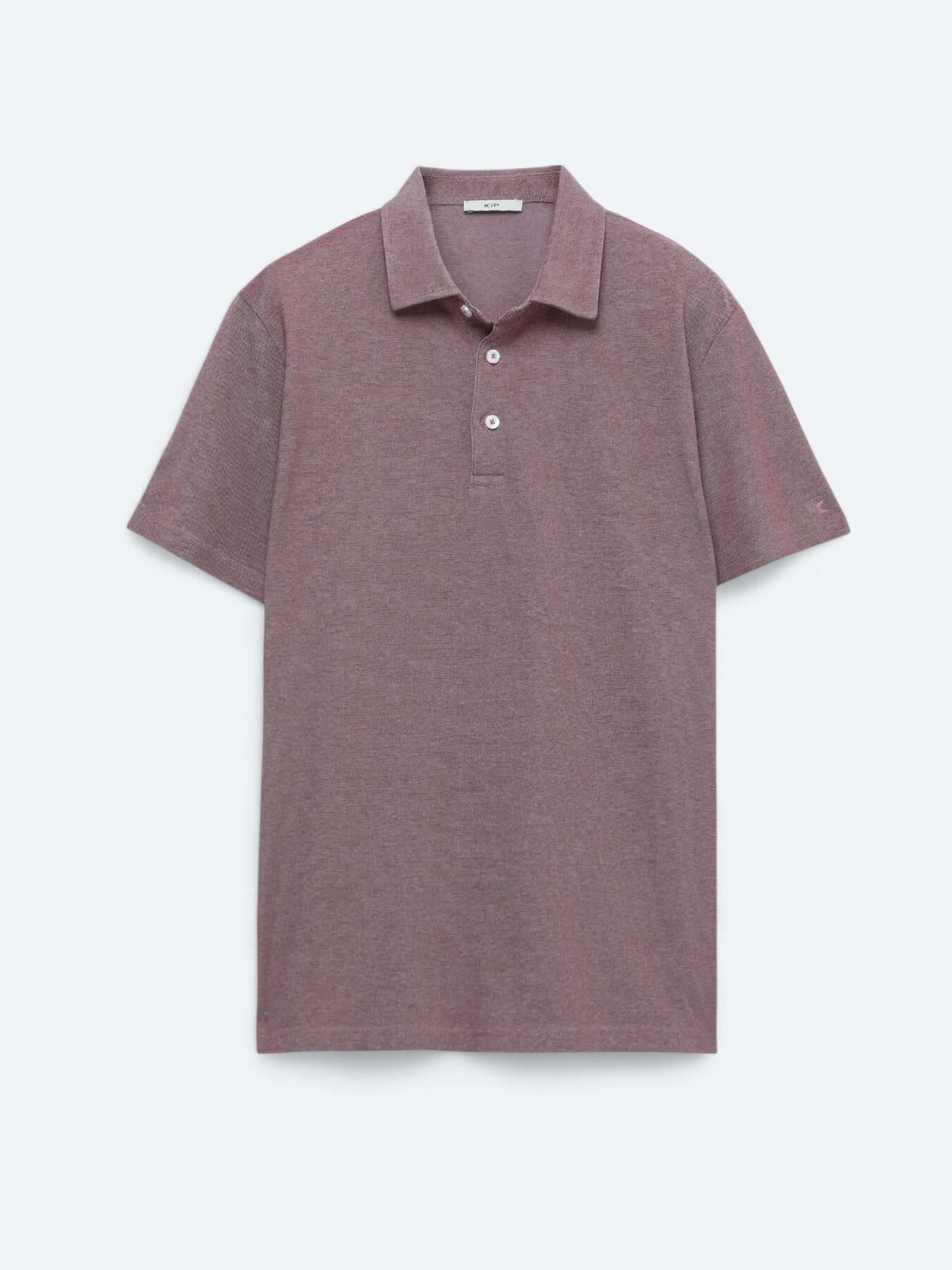 Kırmızı Polo Yaka Pamuk Karışımlı T-shirt