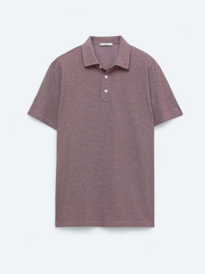 Kırmızı Polo Yaka Pamuk Karışımlı T-shirt