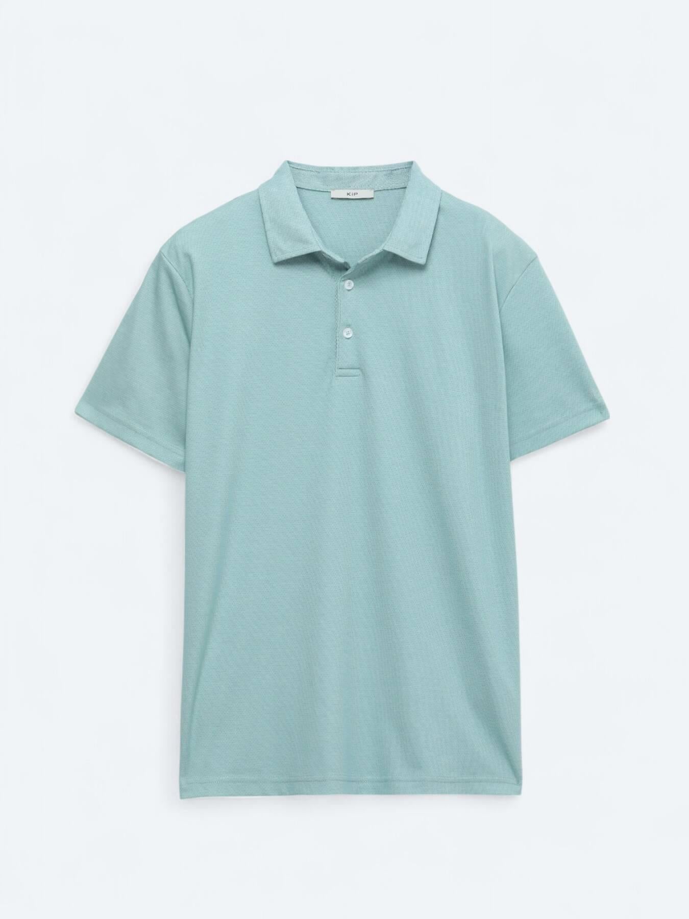 Yeşil Polo Yaka Pamuk Karışımlı T-shirt