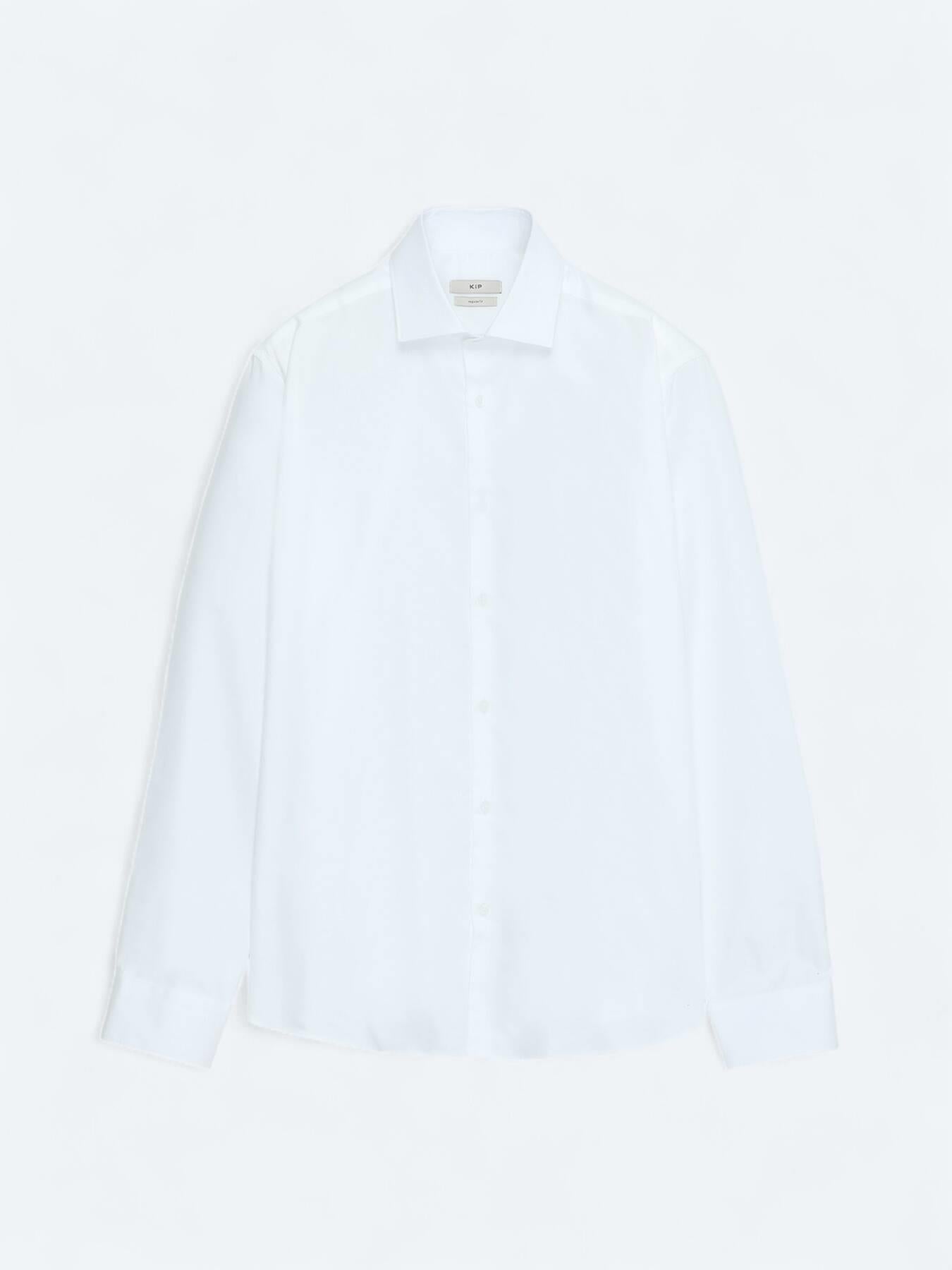 Beyaz Regular Fit Uzun Dokuma Klasik %100 Pamuk Gömlek