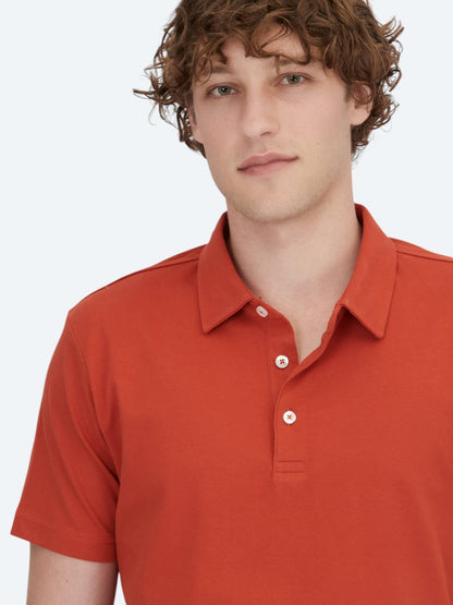 Tarçın Polo Yaka Pamuk Karışımlı T-shirt