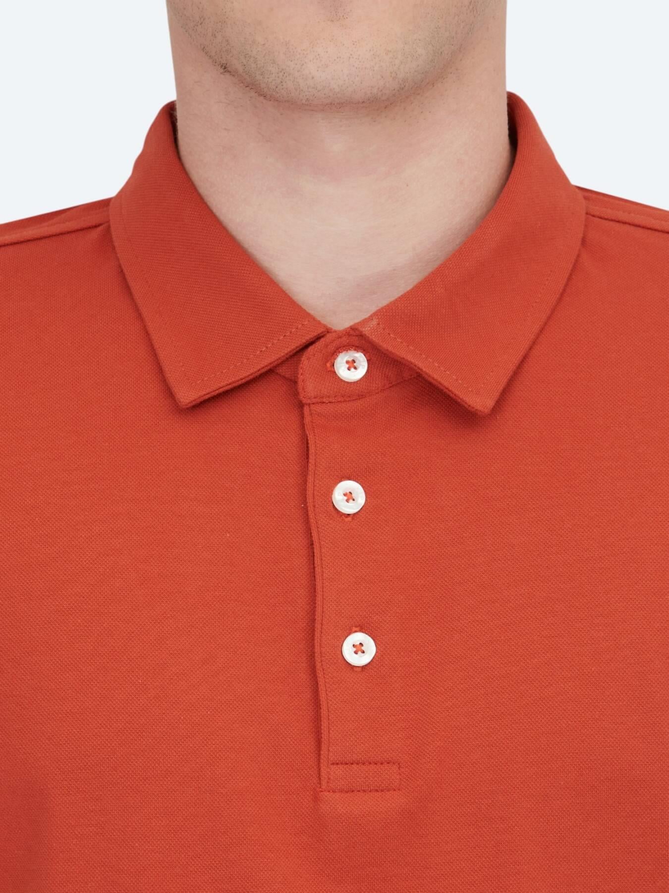 Tarçın Polo Yaka Pamuk Karışımlı T-shirt