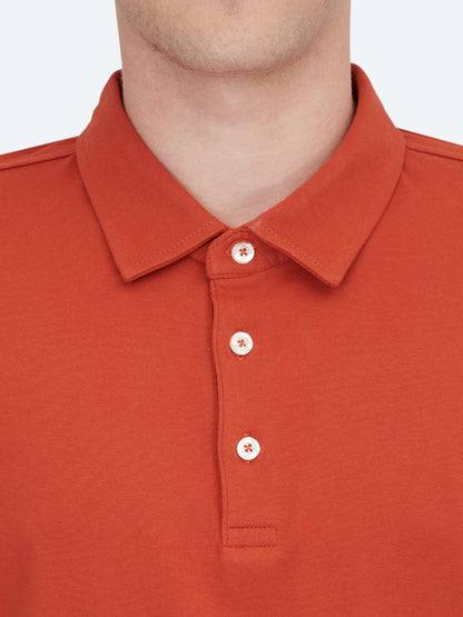 Tarçın Polo Yaka Pamuk Karışımlı T-shirt