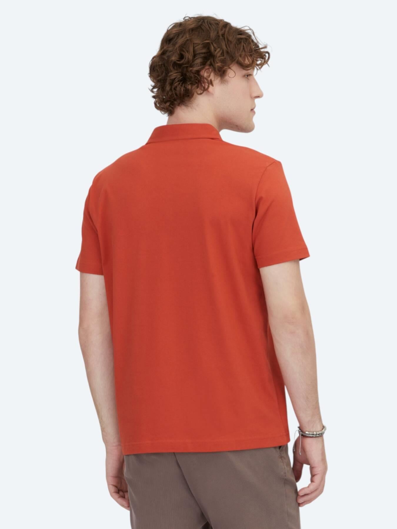 Tarçın Polo Yaka Pamuk Karışımlı T-shirt