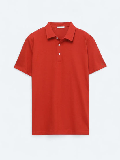Tarçın Polo Yaka Pamuk Karışımlı T-shirt