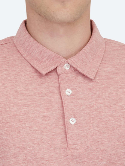 Kırmızı Polo Yaka Pamuk Karışımlı T-shirt