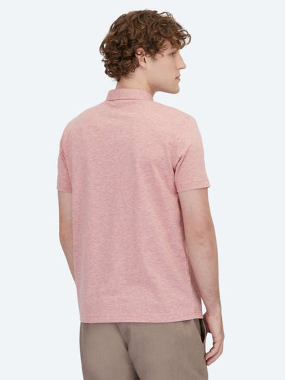 Kırmızı Polo Yaka Pamuk Karışımlı T-shirt