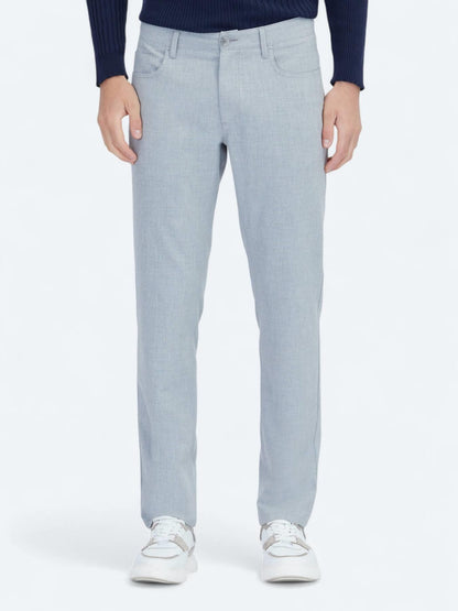 Gri Dokuma Slim Fit Casual Pantolon