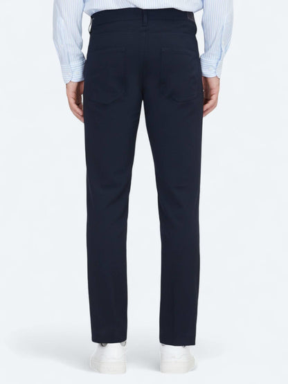 Lacivert Dokuma Slim Fit Casual Pantolon