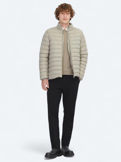 Vizon Regular Fit Dik Yaka Casual Dokuma Mont