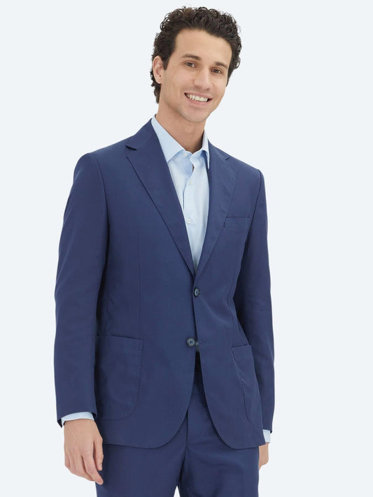 Indigo Düz Comfort Fit Takım Elbise