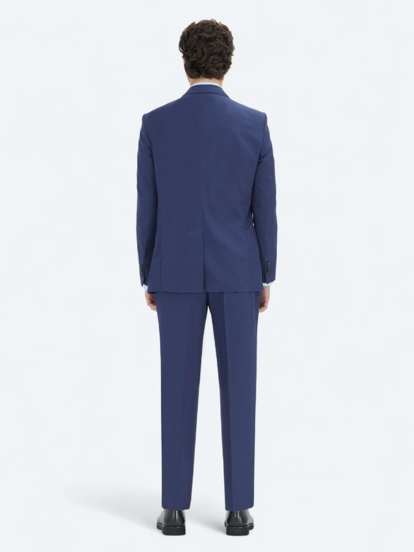 Indigo Düz Comfort Fit Takım Elbise