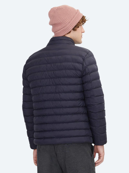 Lacivert Regular Fit Dik Yaka Casual Dokuma Mont