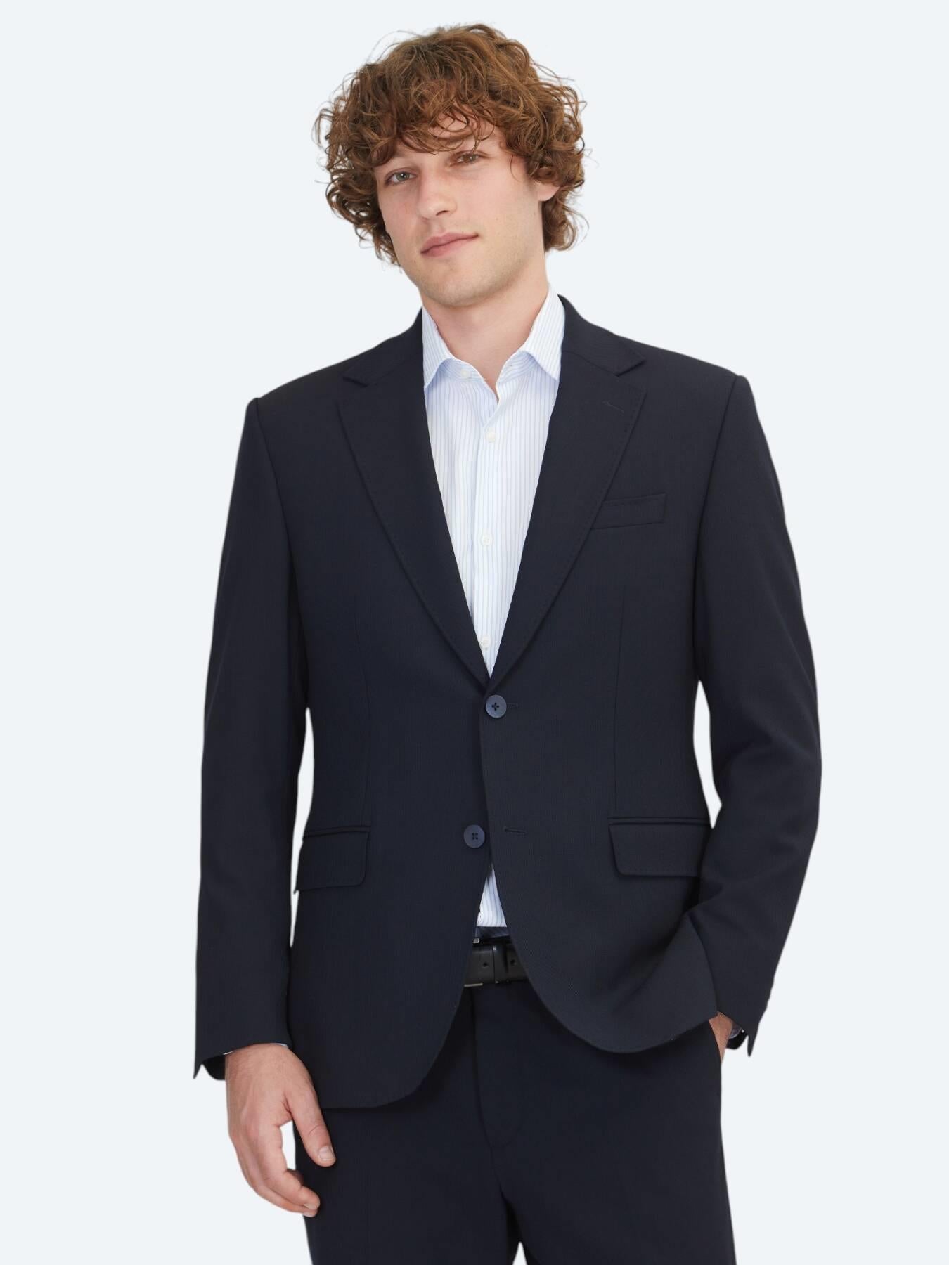 Lacivert Mikro Modern Fit Takım Elbise