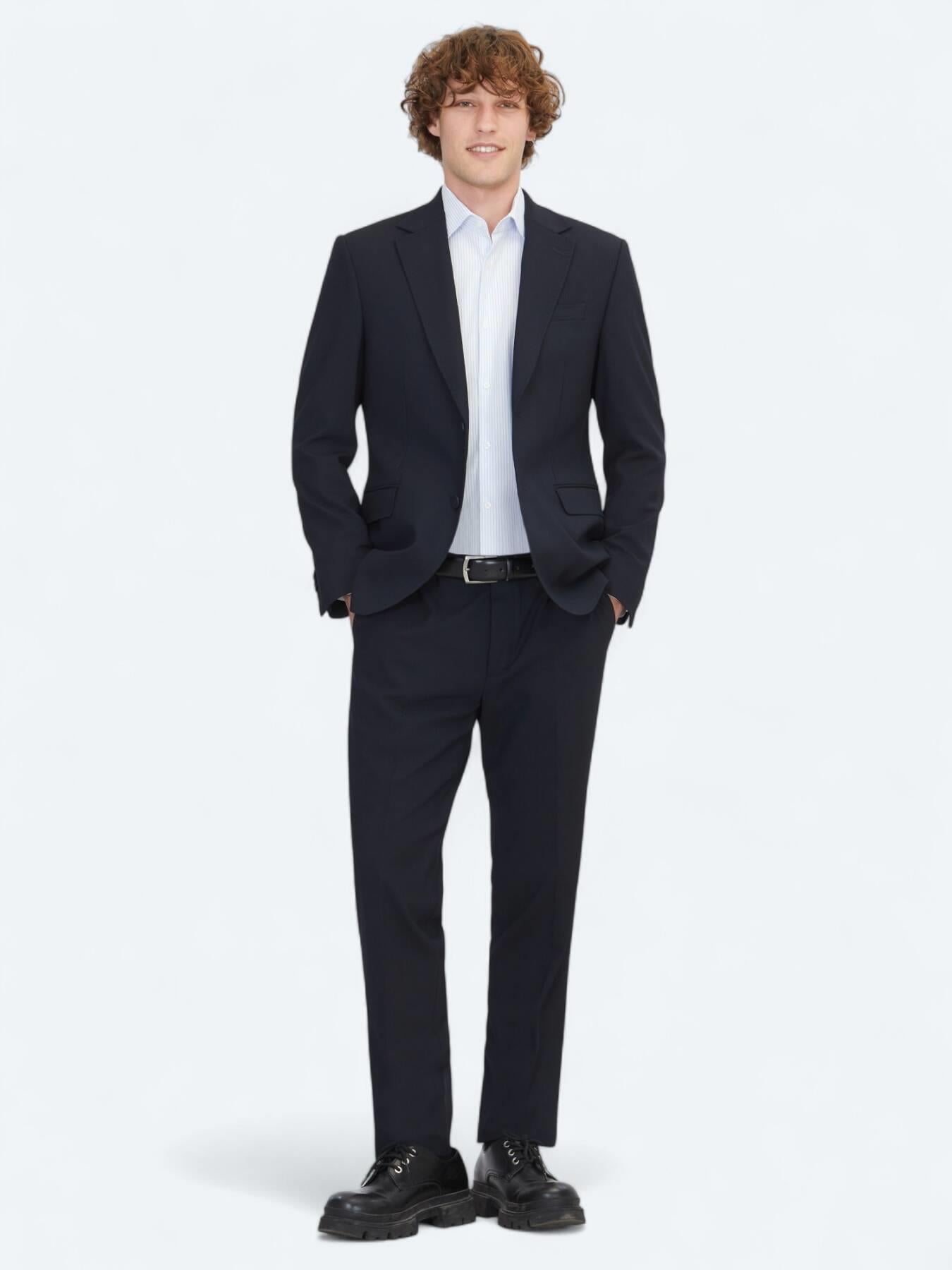 Lacivert Mikro Modern Fit Takım Elbise