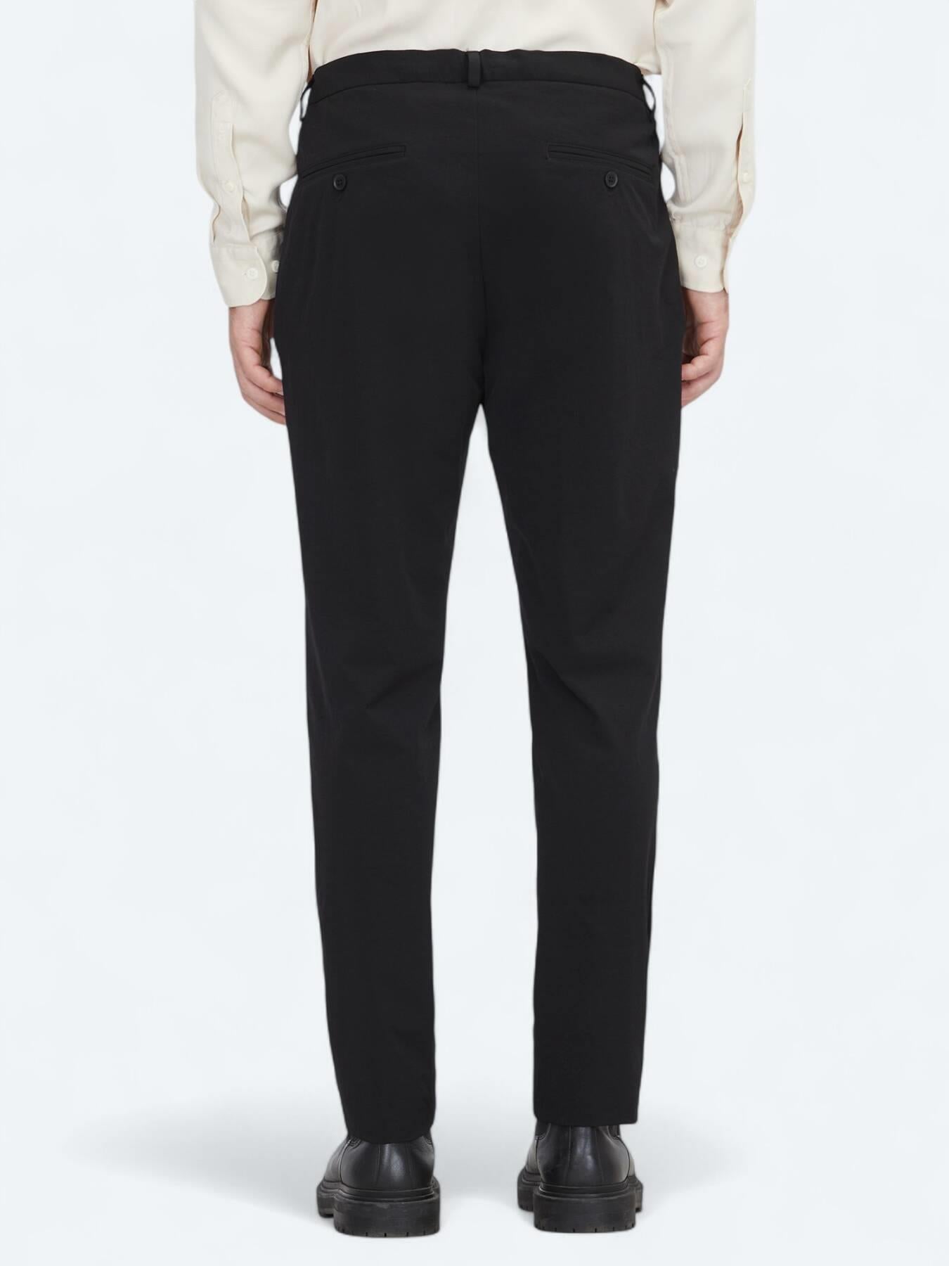 Siyah Dokuma Jogging Fit Casual Pantolon