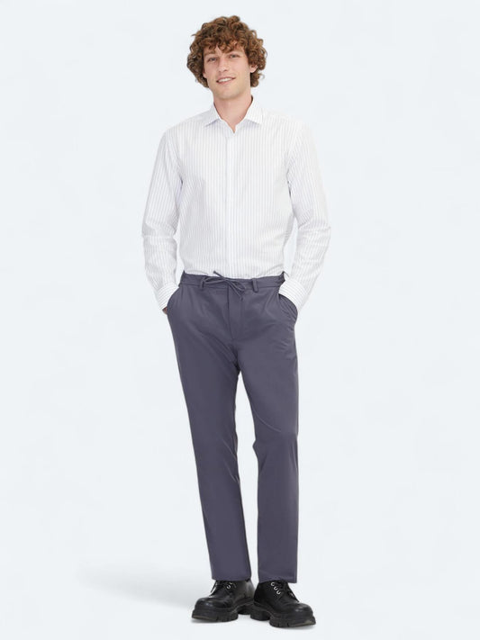 Gri Dokuma Jogging Fit Casual Pantolon
