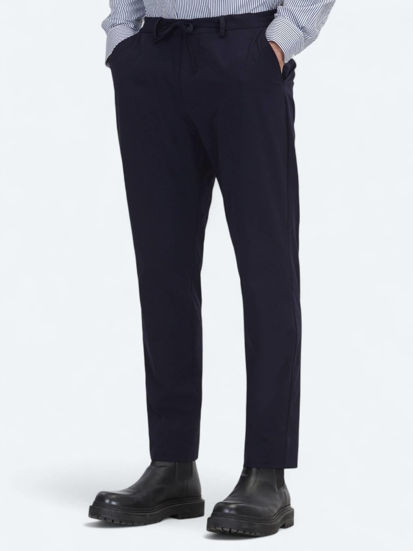 Lacivert Dokuma Jogging Fit Casual Pantolon