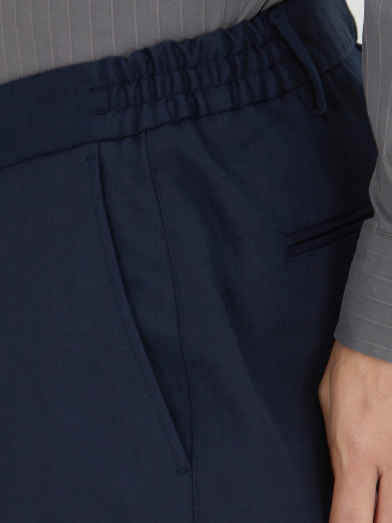 Lacivert Dokuma Jogging Fit Casual Pamuk Karışımlı Pantolon