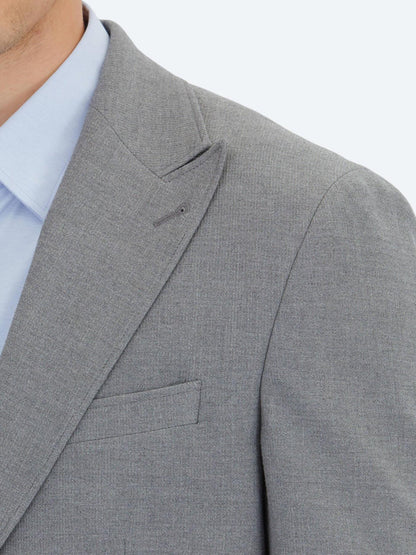 Gri Çizgili Modern Fit Takım Elbise