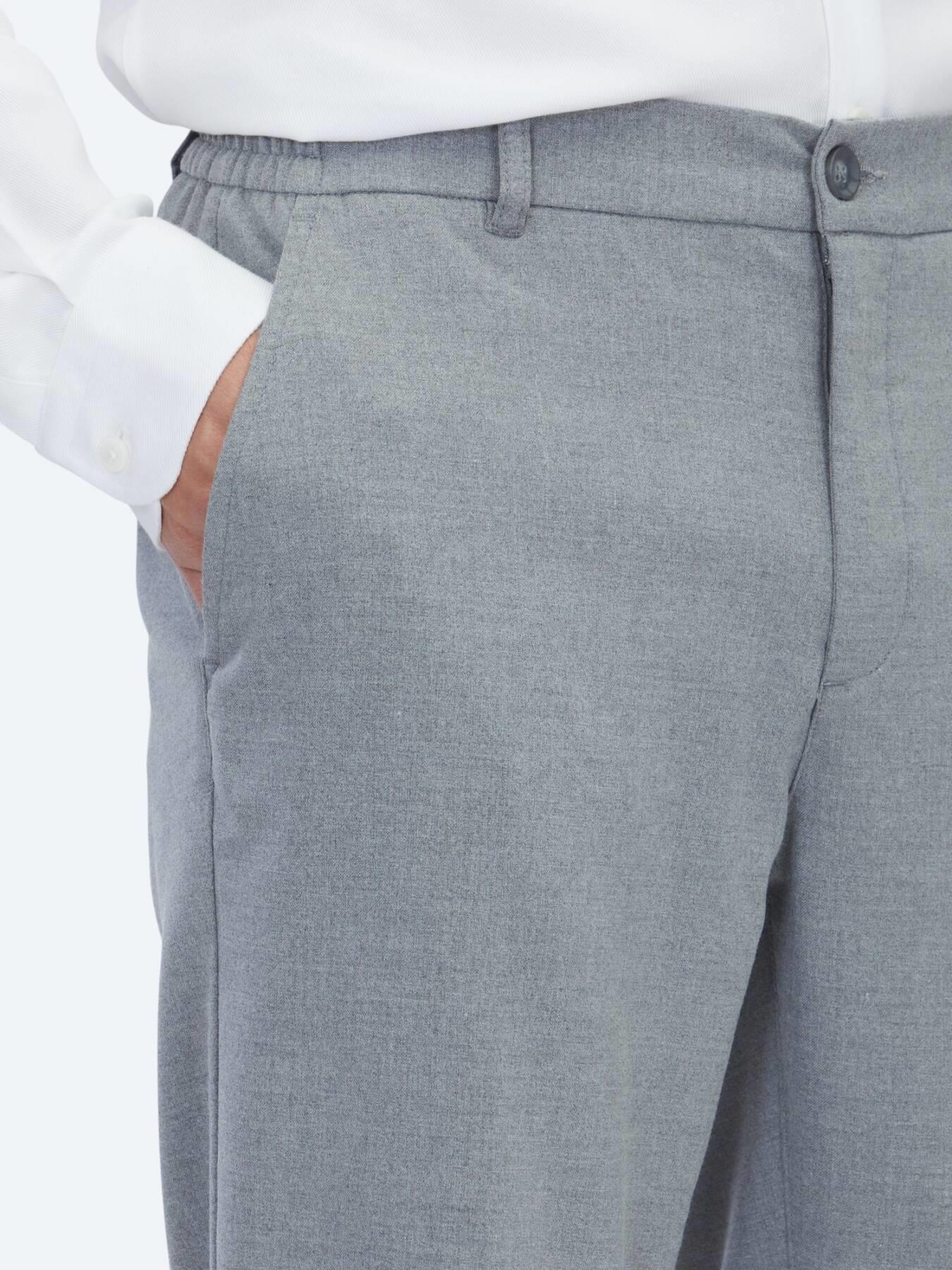 Gri Dokuma Jogging Fit Casual Pantolon