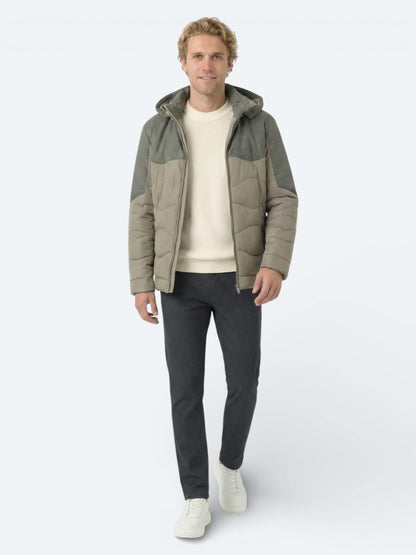 Vizon Regular Fit Kapüşonlu Casual Dokuma Mont