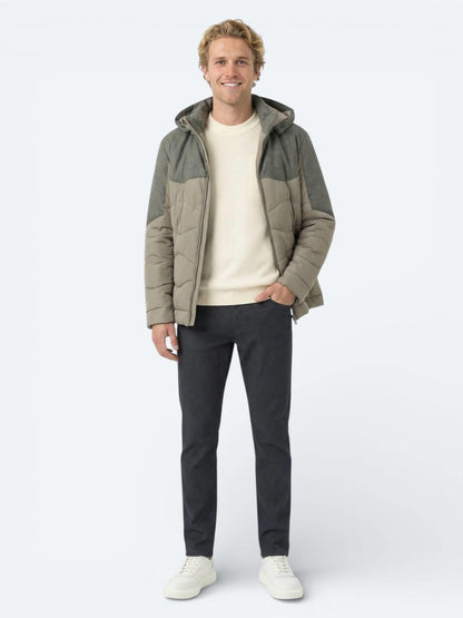 Vizon Regular Fit Kapüşonlu Casual Dokuma Mont