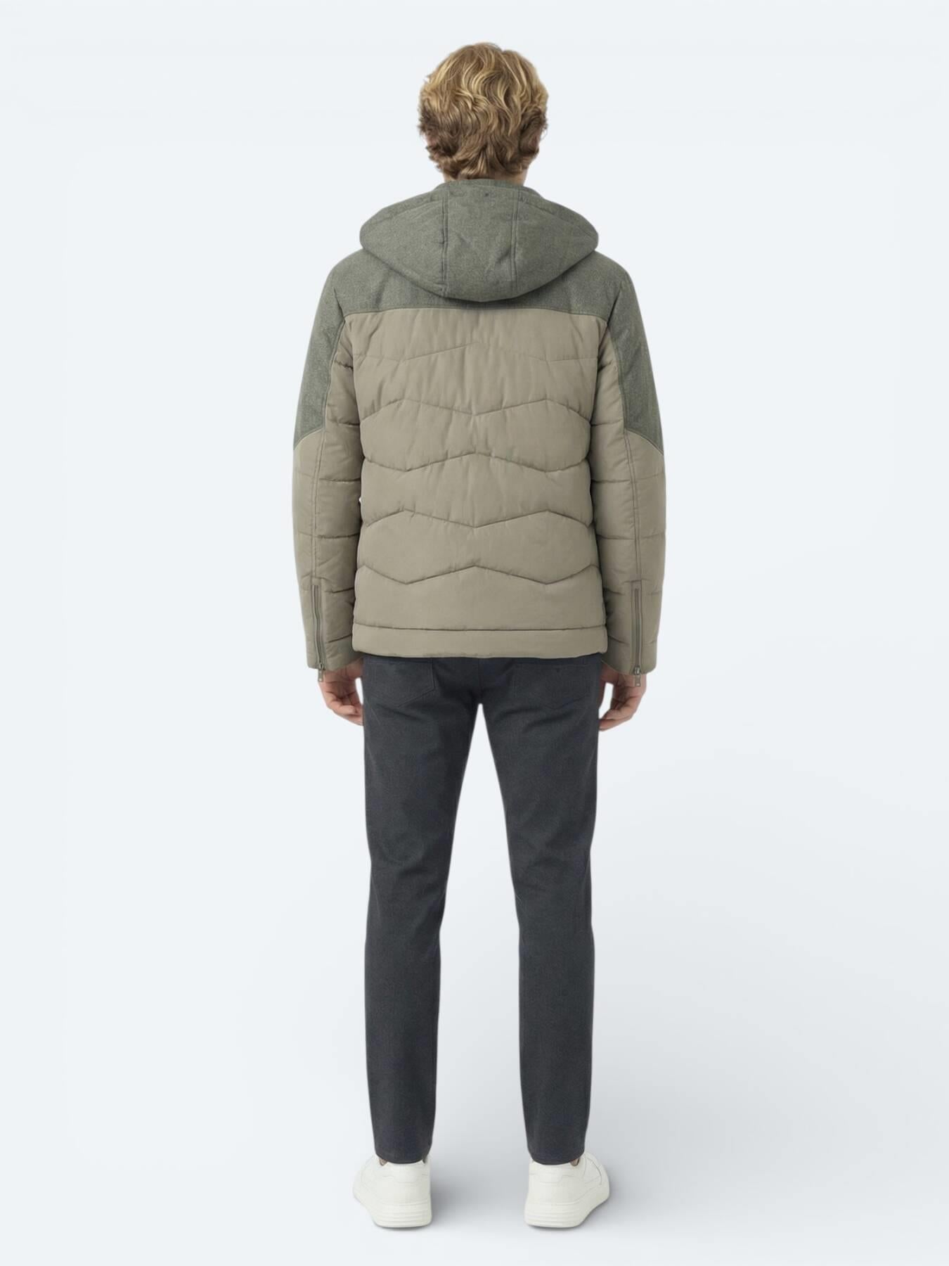 Vizon Regular Fit Kapüşonlu Casual Dokuma Mont
