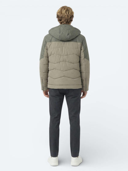 Vizon Regular Fit Kapüşonlu Casual Dokuma Mont