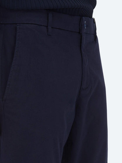 Lacivert Düz Dokuma Regular Fit Casual Pamuk Karışımlı Pantolon
