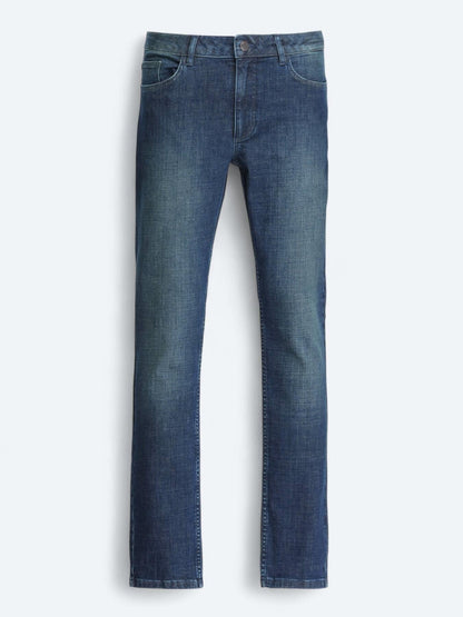 Lacivert Slim Fit Denim Pamuk Karışımlı Pantolon