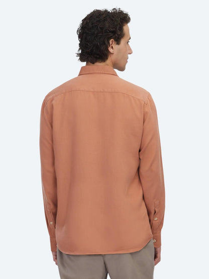 Kiremit Regular Fit Uzun Dokuma Casual Gömlek