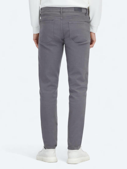 Antrasit Dokuma Slim Fit Casual Pamuk Karışımlı Pantolon