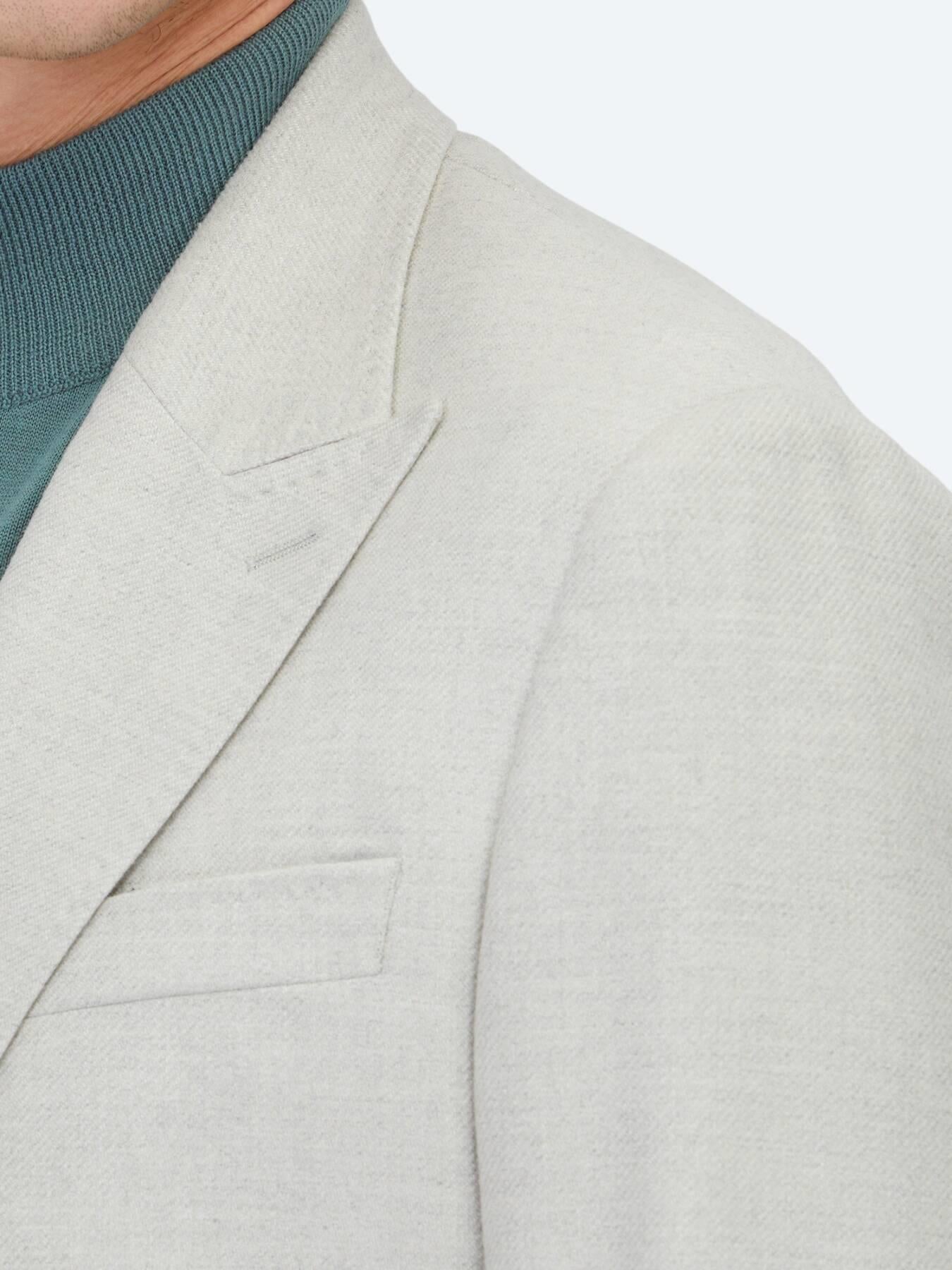 Gri Desenli Comfort Fit Örme Takım Elbise
