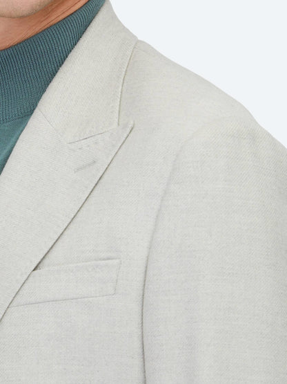 Gri Desenli Comfort Fit Örme Takım Elbise