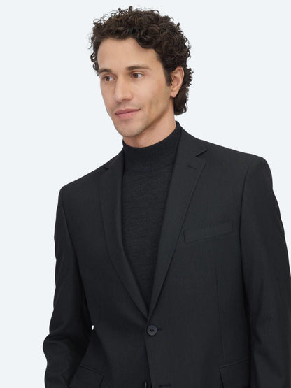 Siyah Mikro Regular Fit Takım Elbise