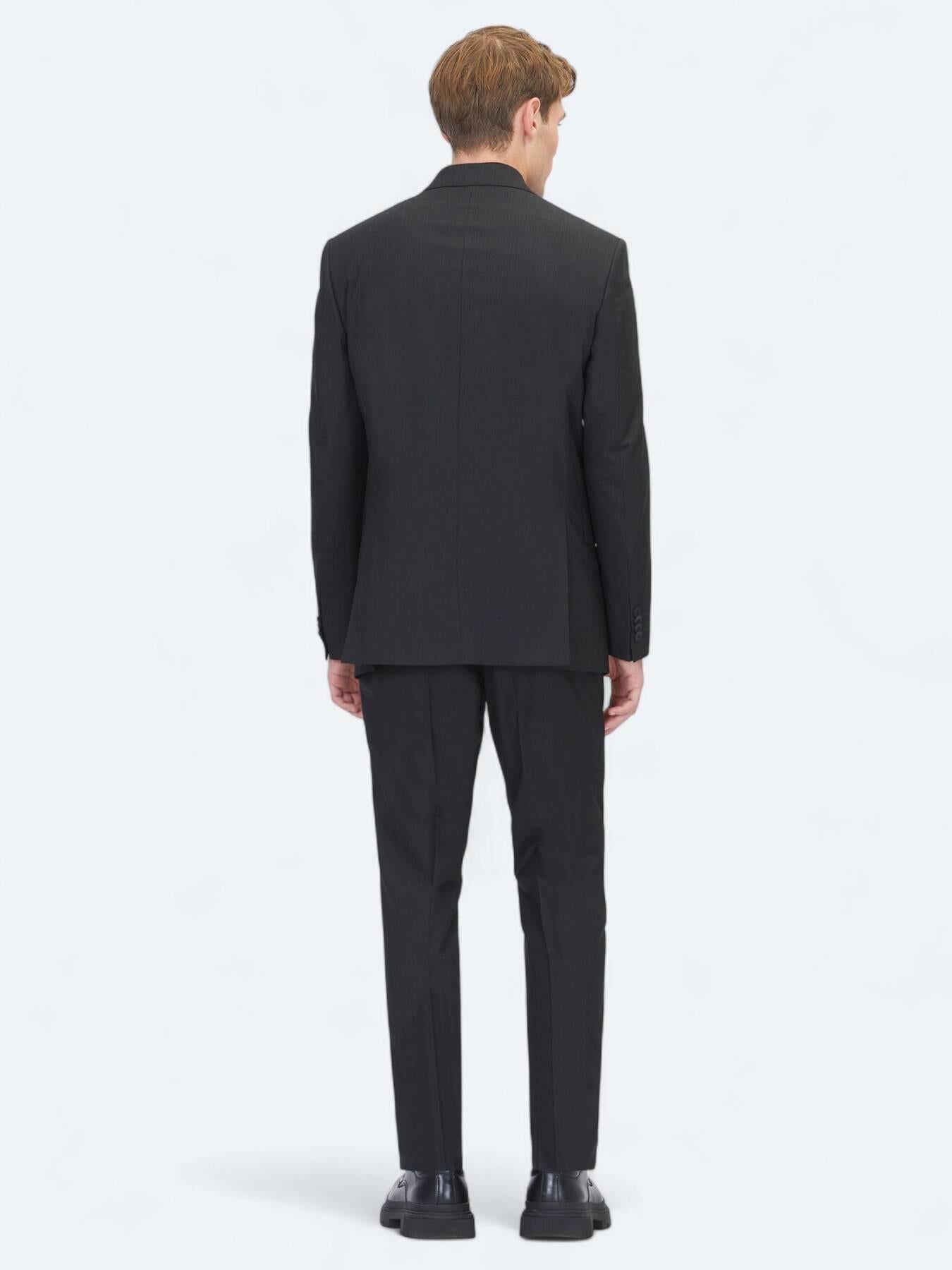 Siyah Mikro Modern Fit Takım Elbise