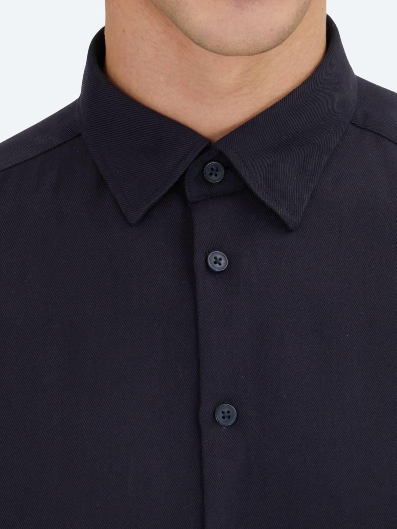 Lacivert Regular Fit Uzun Dokuma Casual Gömlek