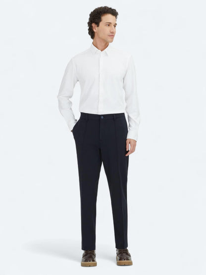 Beyaz Düz Regular Fit Uzun Dokuma Casual %100 Pamuk Gömlek